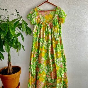 Vintage Floral Maxi Dress